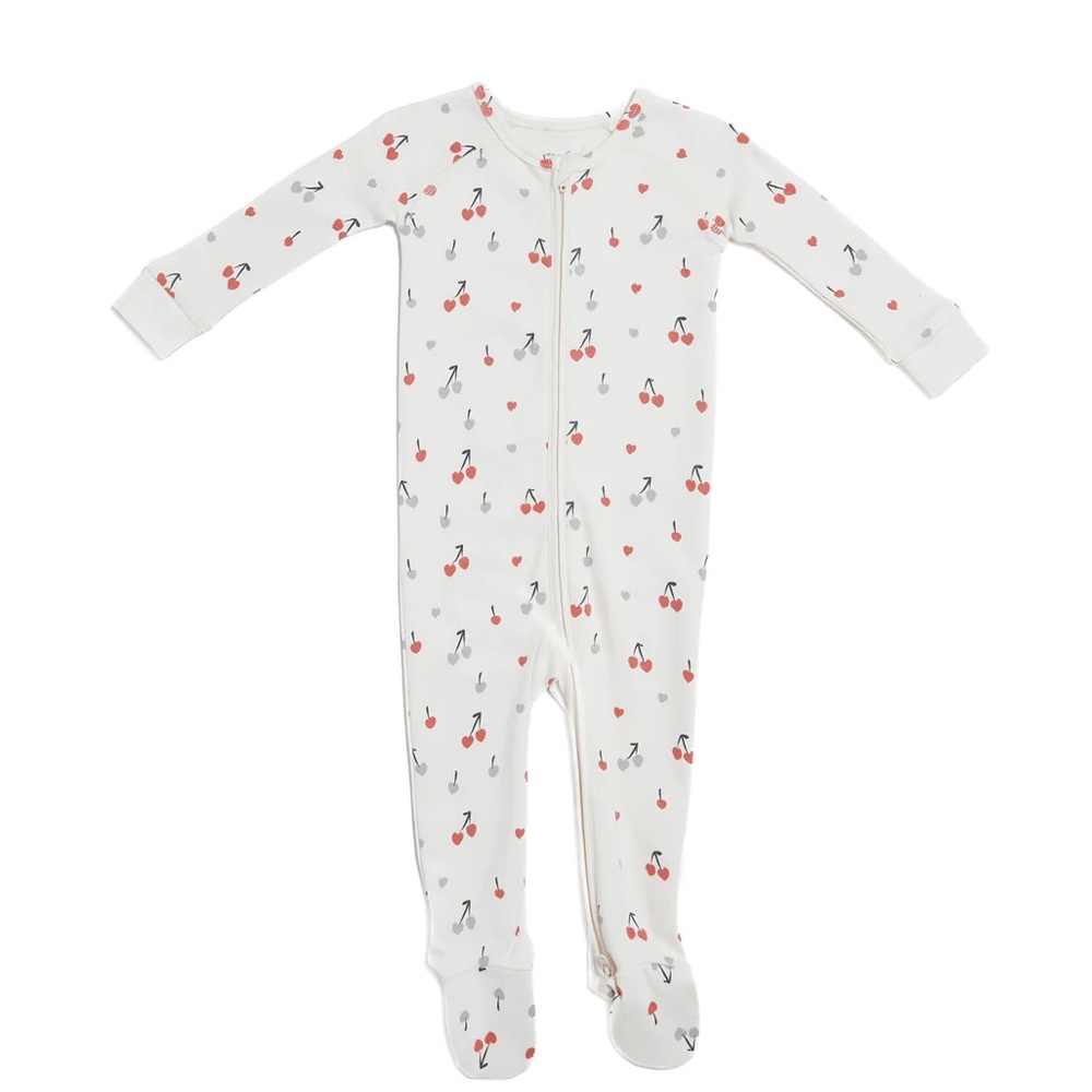 Pehr Organic Baby Sleeper with Cherries